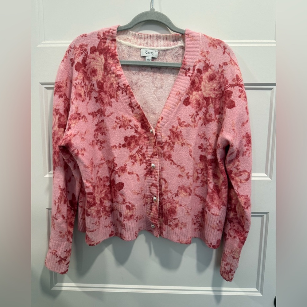 CeCe Pink Knit Sweater large - Picture 3 of 9